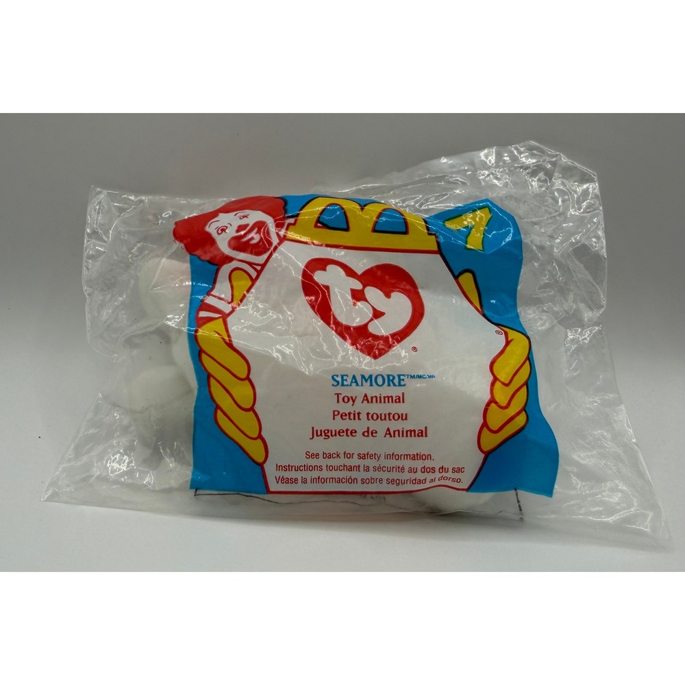 McDonalds Teenie Beanie‎ Baby Seamore the Seal #7 New Sealed Bag